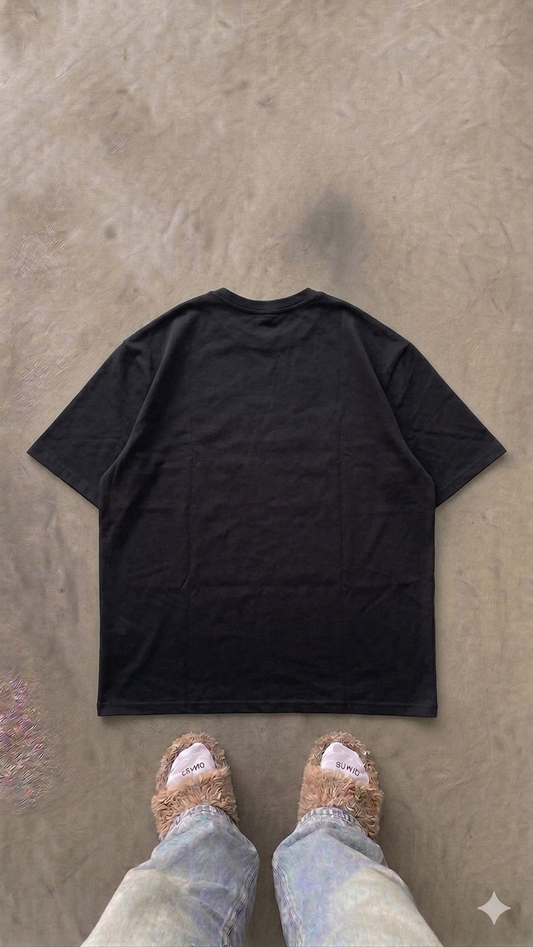 Essentials Black Oversized Tee