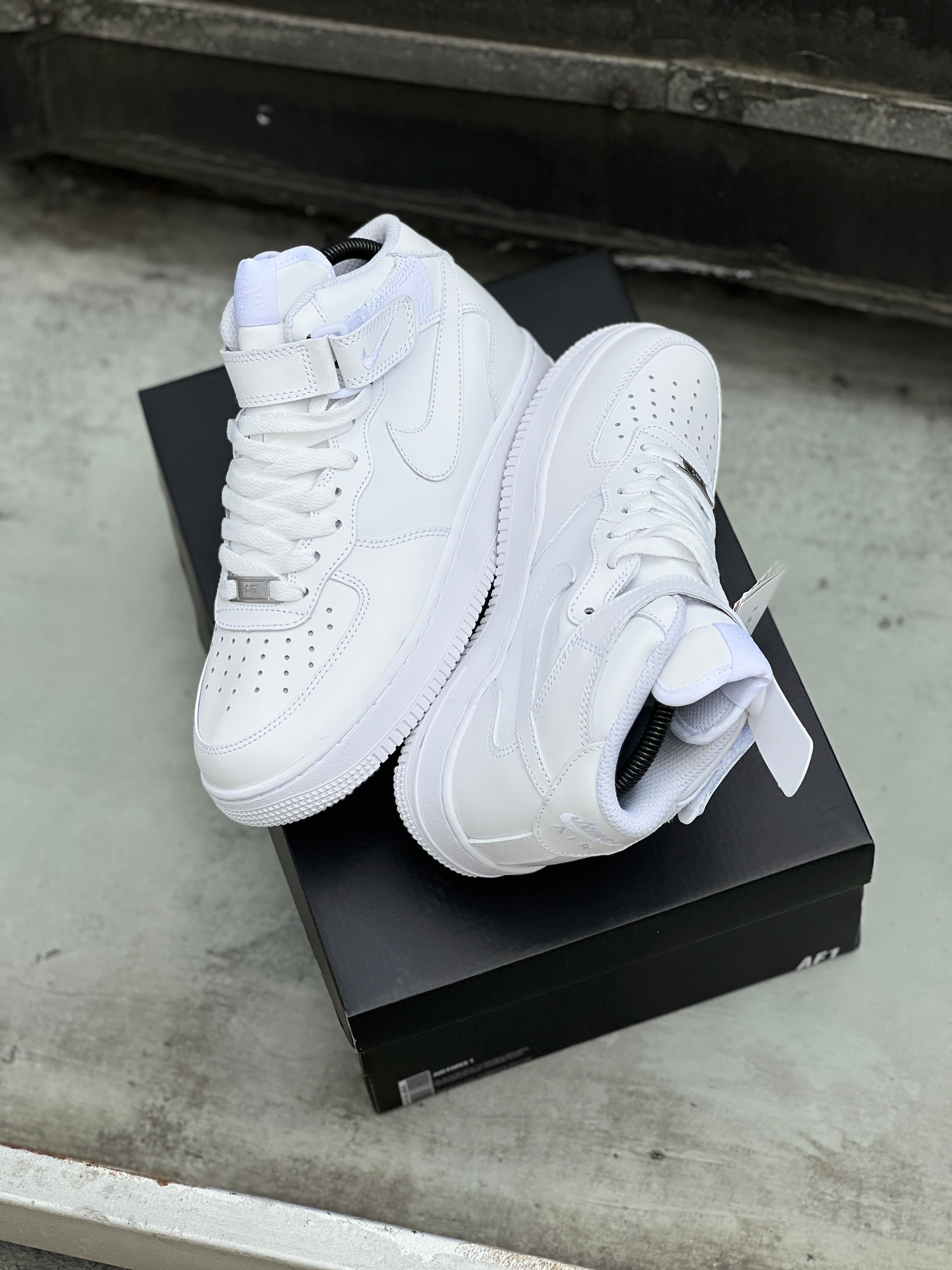 Nike Af1 Tenis Nike Blancos Con Broche Af1 Blancos Bota Nike Air