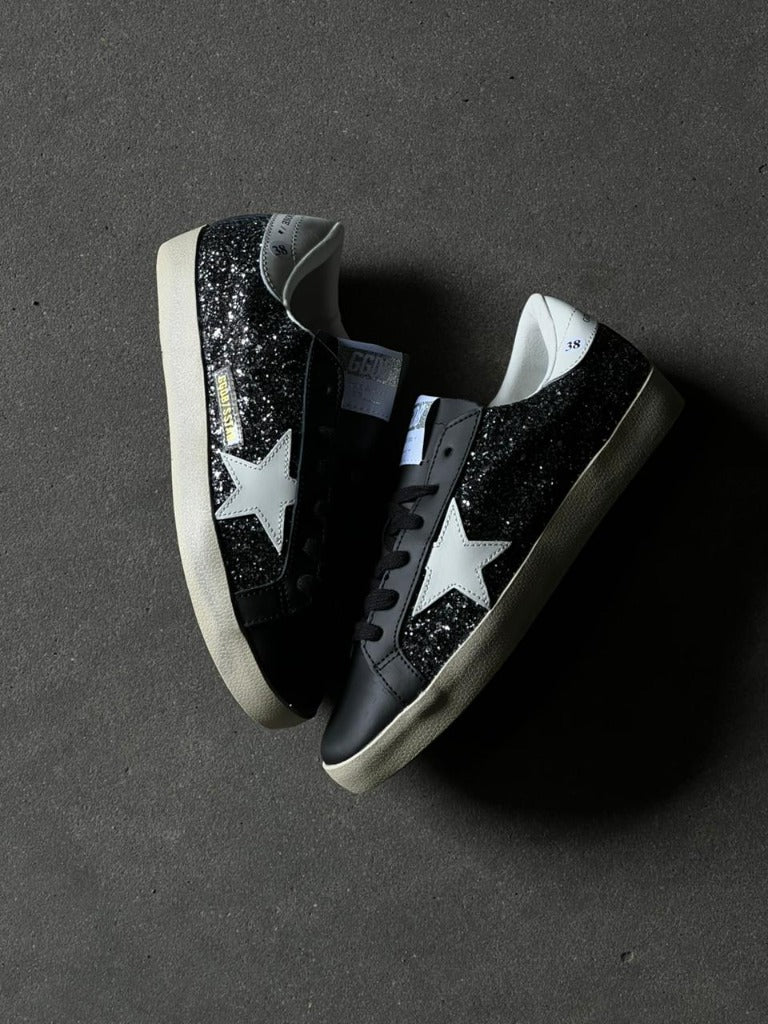 Golden Goose Superstar "Black Glitter"