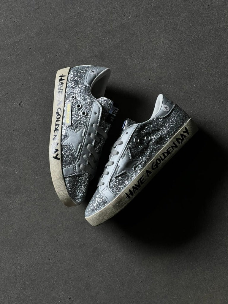 Golden Goose Superstar "Have A Golden Day" (Silver Glitter)