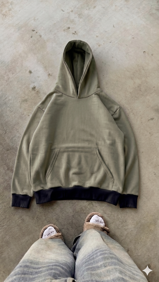 Essentials Green Oversized Hoodie