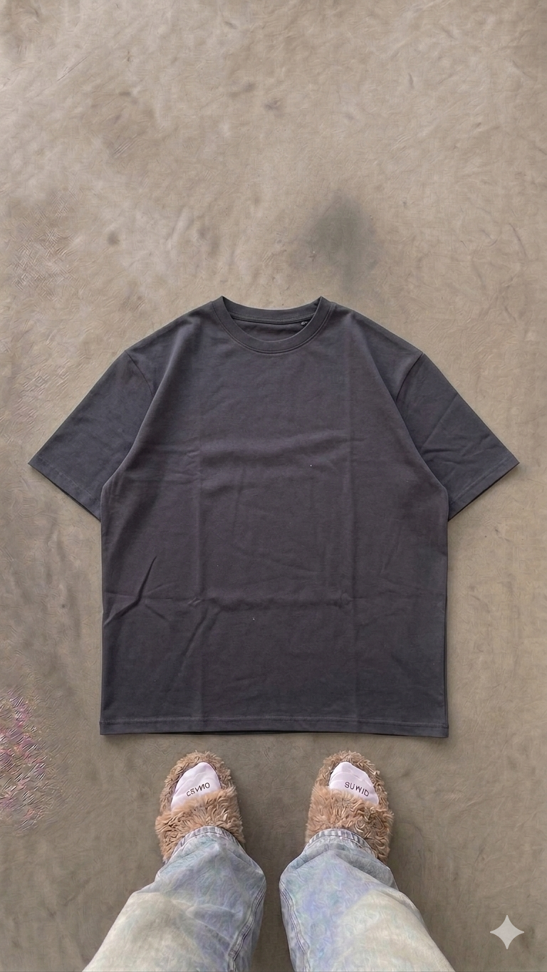 Essentials Black Oversized Tee