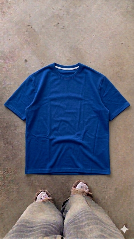 Essentials Blue Oversized Tee