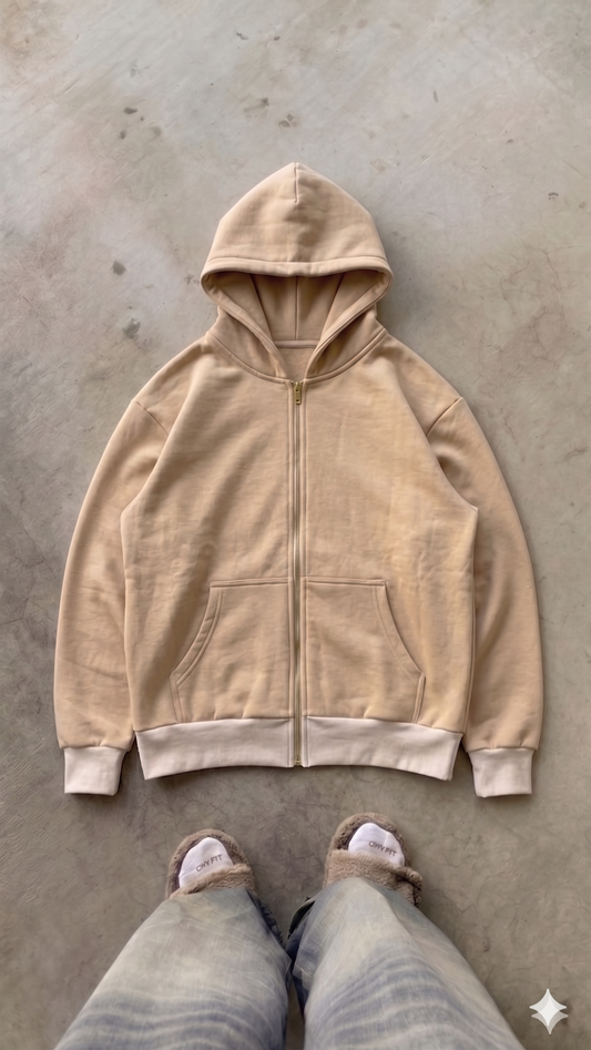 Essentials Beige Oversized Jacket