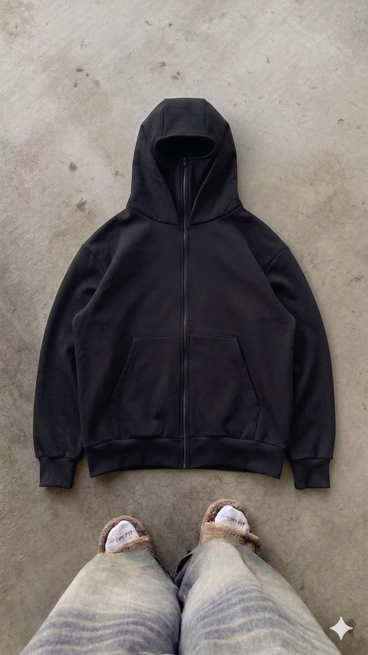 Essentials Black Oversized Balaclava