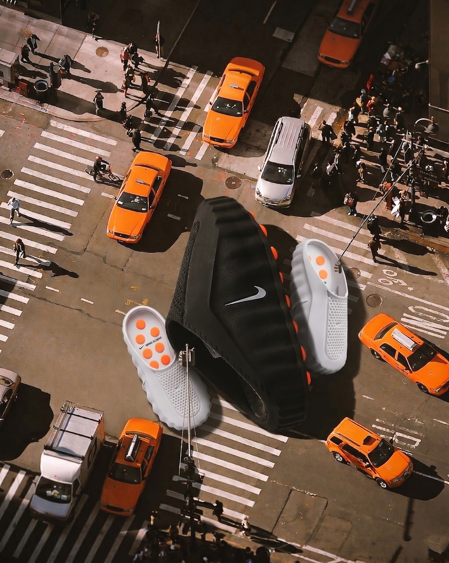 Nike Mind 001 Pregame Black Chrome Mules