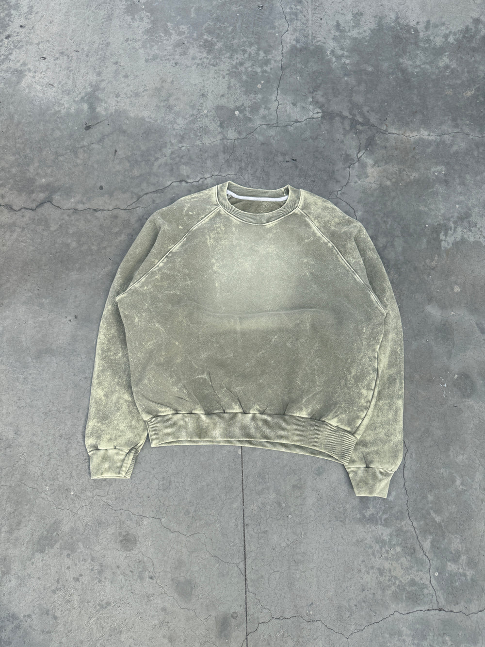 SWEATSHIRT BASIC ACID WASH
