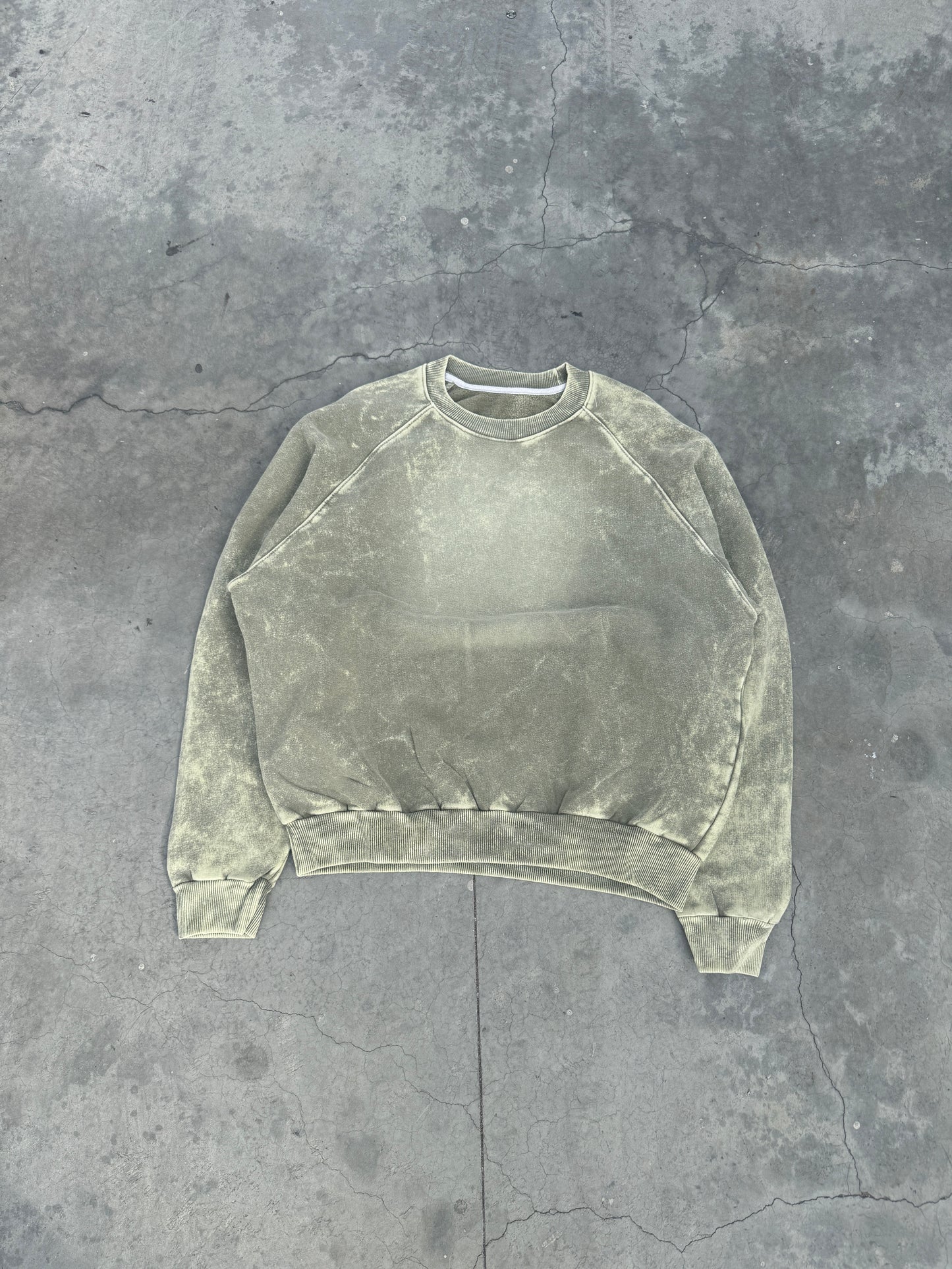 SWEATSHIRT BASIC ACID WASH