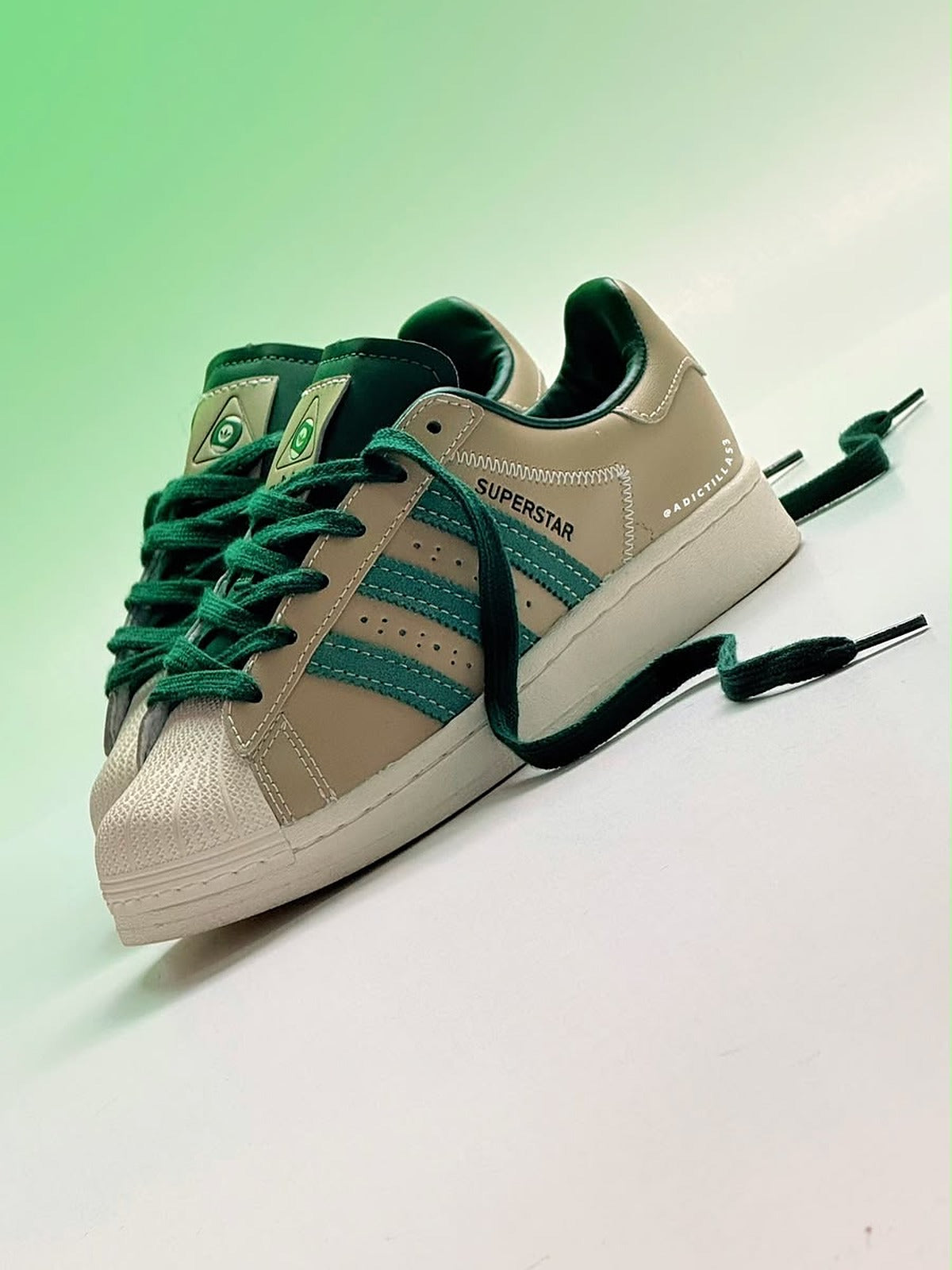 Adidas Superstar Beige Green