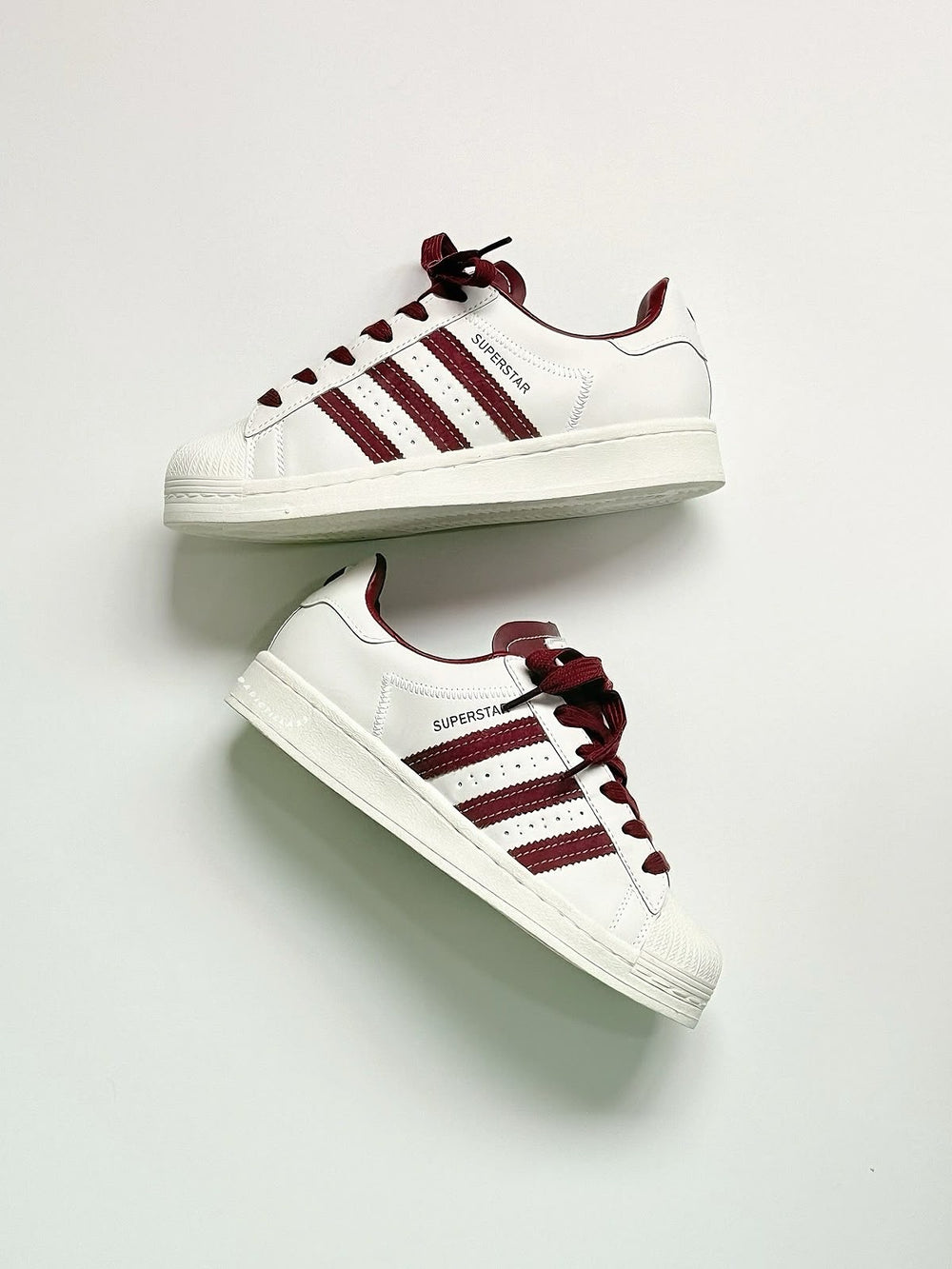 Adidas Superstar "White Burgundy"