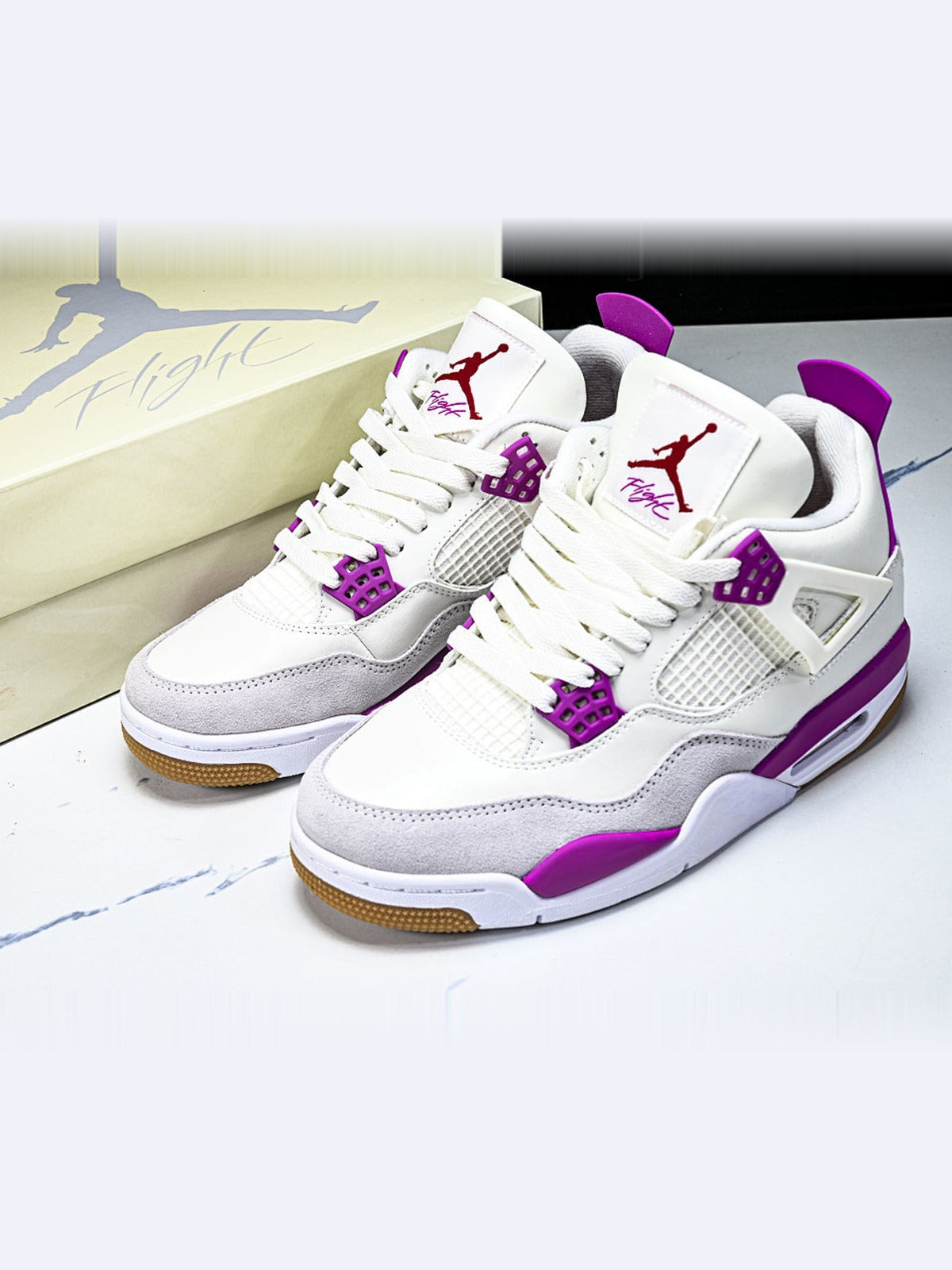 Air Jordan 4 White Fuchsia