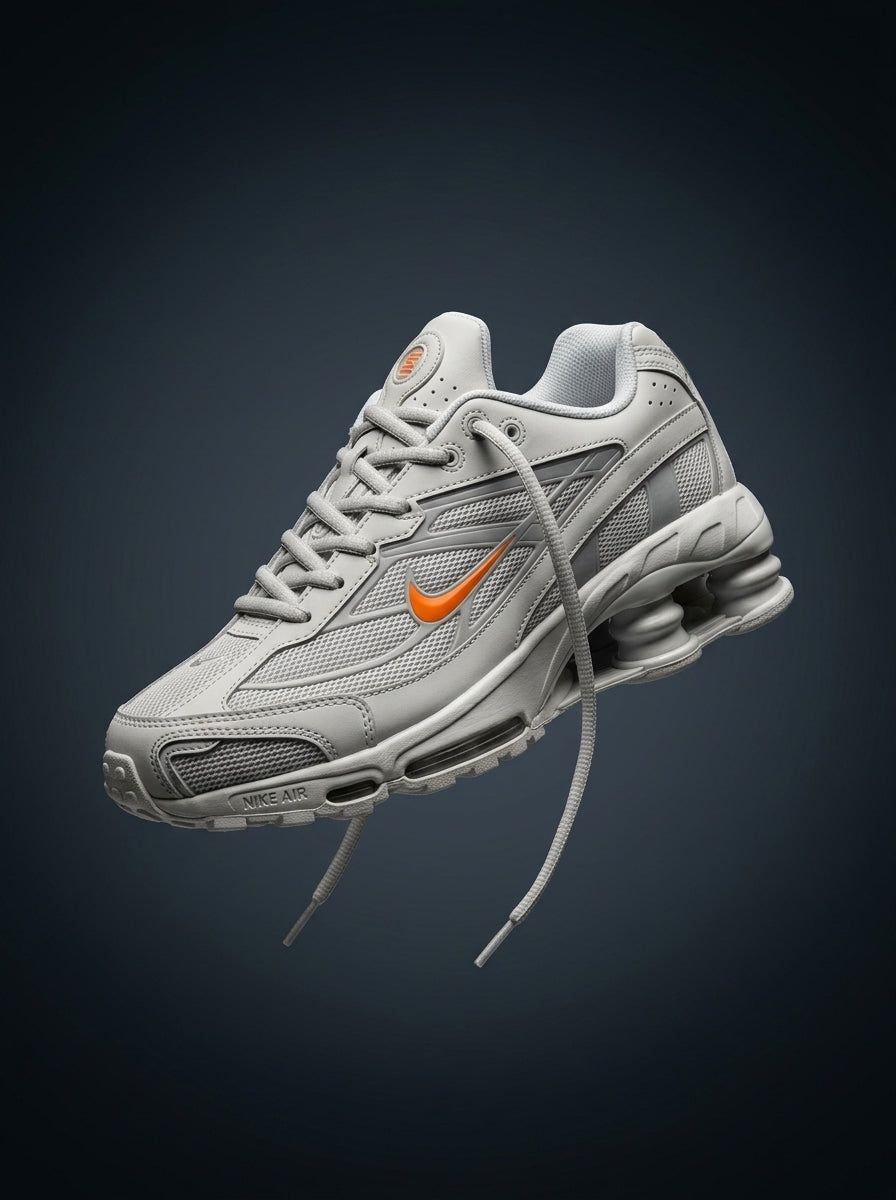 Nike Shox R4 White Grey Orange
